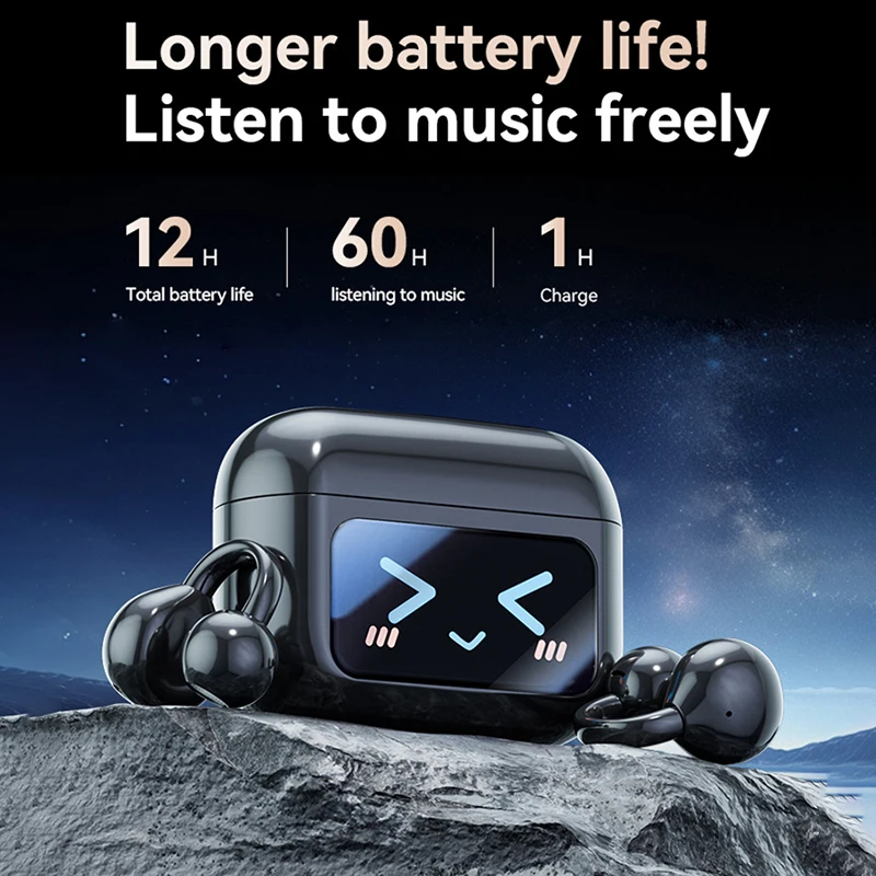 سماعات رأس Xiaomi الجديدة اللاسلكية Bluetooth 5.3 مع سماعات رأس لاسلكية صوتية وشاشة تعمل باللمس للمكالمات الموسيقية