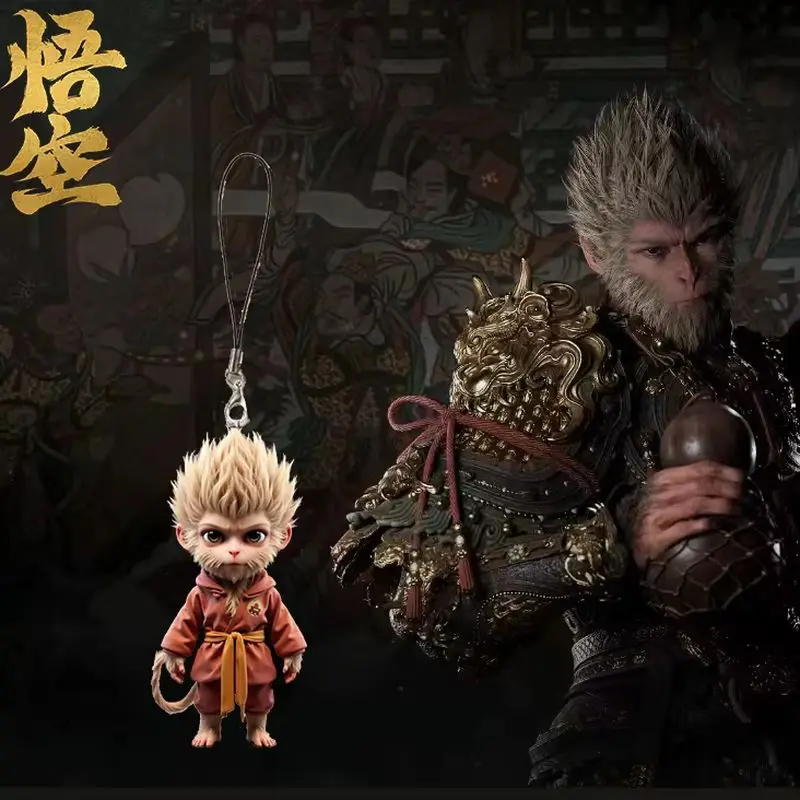 New Black Myth: Wukong Action Figure The Destined One Key Chain Wukong Key Ring 2024 New Hot Children Toys Decoration Birthday