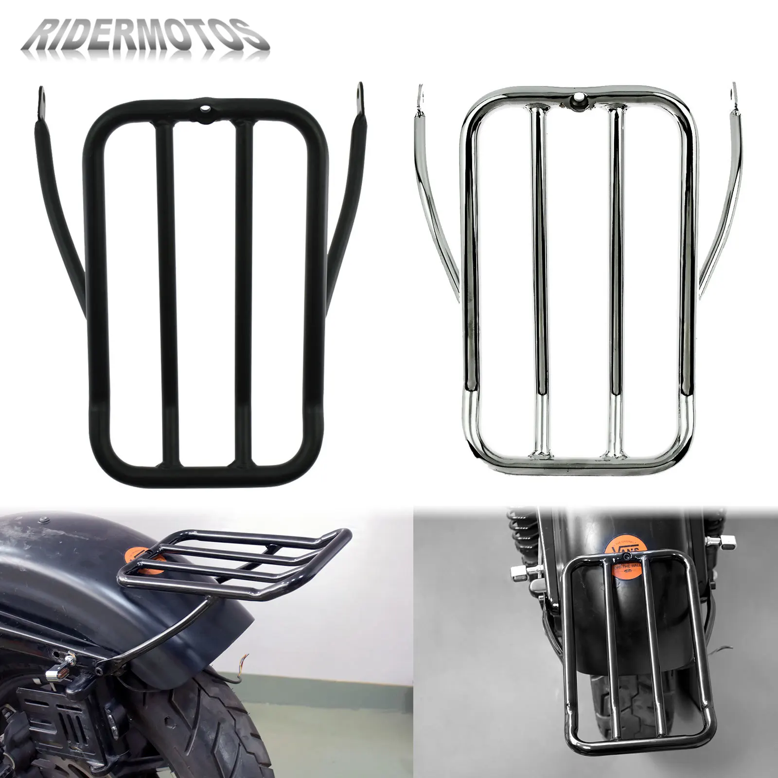 

Motorcycle Backrest Luggage Rack For Harley Sportster XL1200 883 72 48 Forty Eight Rear Support Shelf Frame Solo Seat Frame Case