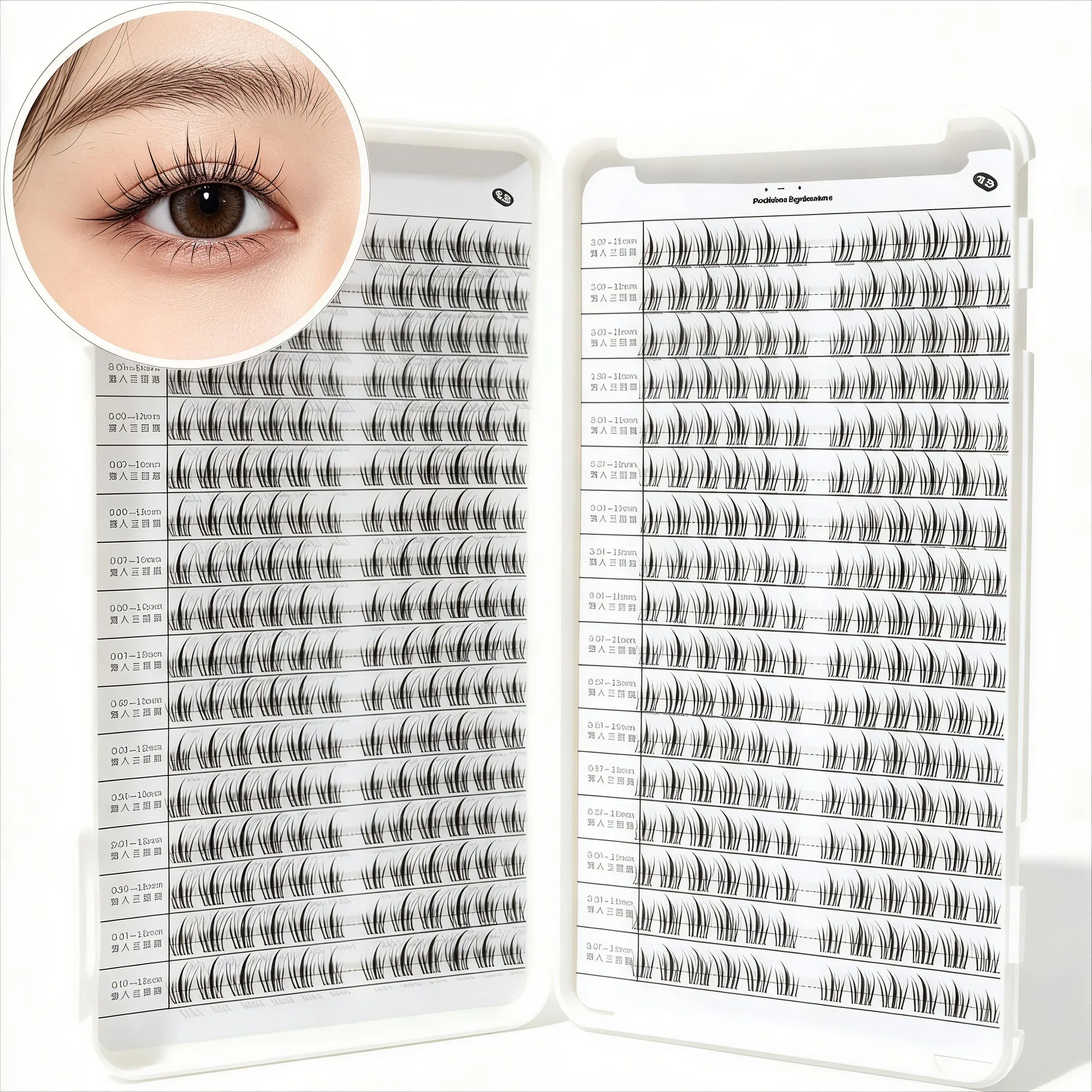 Lazy Girl Manga Cluster Lashes Book Feiner Stiel Blumen-Einzelwimpern Natürliche Einzel-Segmentierte Falsche Wimpern DIY-Wimpern – Detail 6