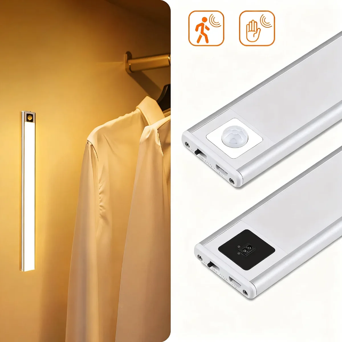 USB LED Bar Light Lamp Portable With Sensitive Hand Sweep / PIR Motion Sensor Switch Aluminum Body For Kitchen Closet Cupboard