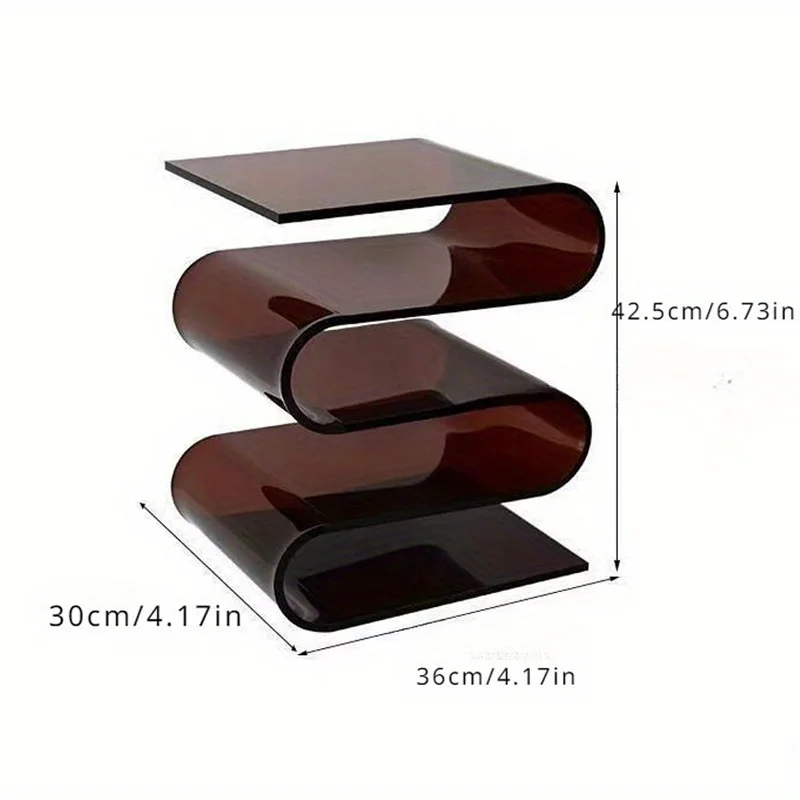 Nordic Transparent Book Shelf Acrylic Personality Side Table Living Room Furniture Home Decor Small Bookshelf Magazine Rack