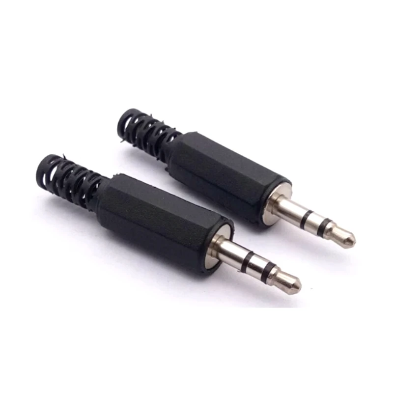 2/5/10/20 Stuks 3.5 Mm Hoofdtelefoon Connector Mannelijke Stereo Audio Plug 3.5 Mm Met Zwarte Plastic Behuizing Audio Jack Plug