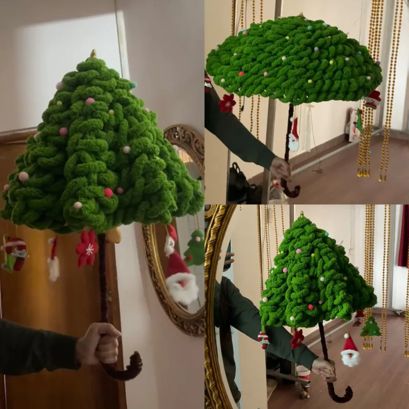 

Christmas Tree DIY Handmade Weaving Santa Claus Duangduang Tree Material Pack Christmas Gift Atmosphere Photo Props Umbrella New