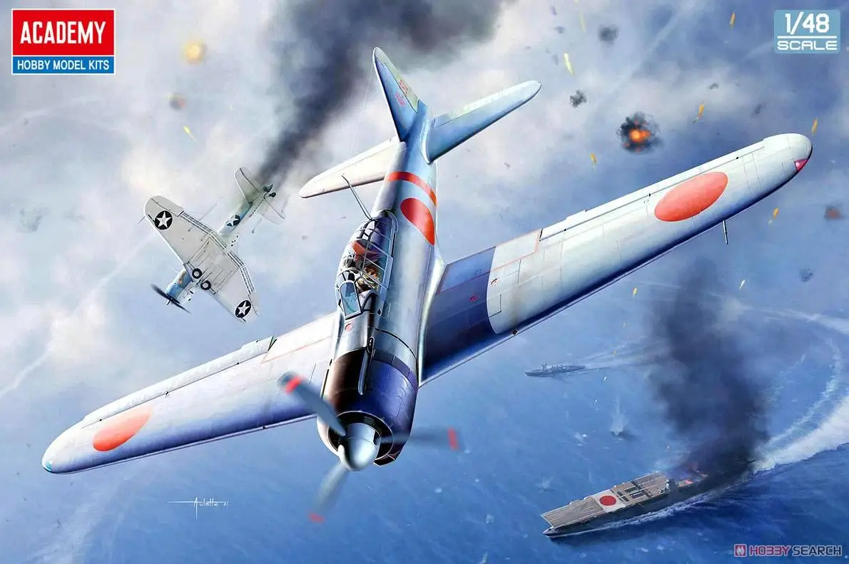 Academy Hobby 12352 1/48 escala A6M2b Zero Fighter modelo 21 'Battle of midway' Kit de modelos