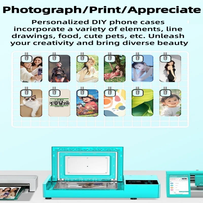 Mobile phone case heat transfer printing machine hot press machine vacuum mobile phone case film heat transfer printing