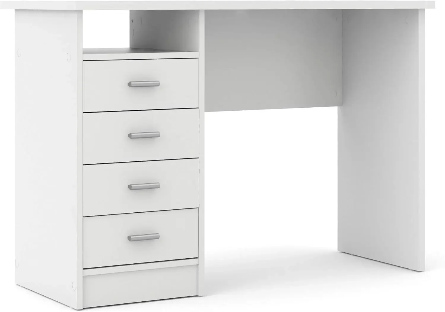 Desk with 4 Drawers, White