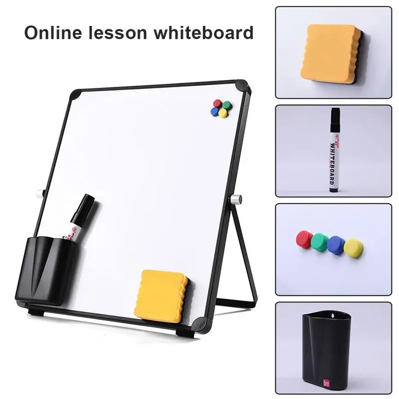 Magnetic Dry Erase White Board Set Aluminum Alloy Foldable Durable WhiteBoard For Kid Online Lessons Office And Schools Supplies