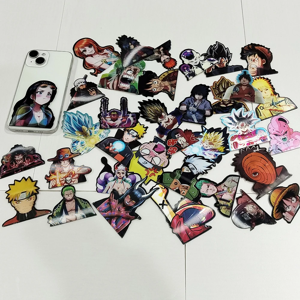 Wholesale Anime Mini Motion Stickers Dragon Ball Z One Piece Waterproof Self-adhesive Stickers for Phone case,Cup,Etc.