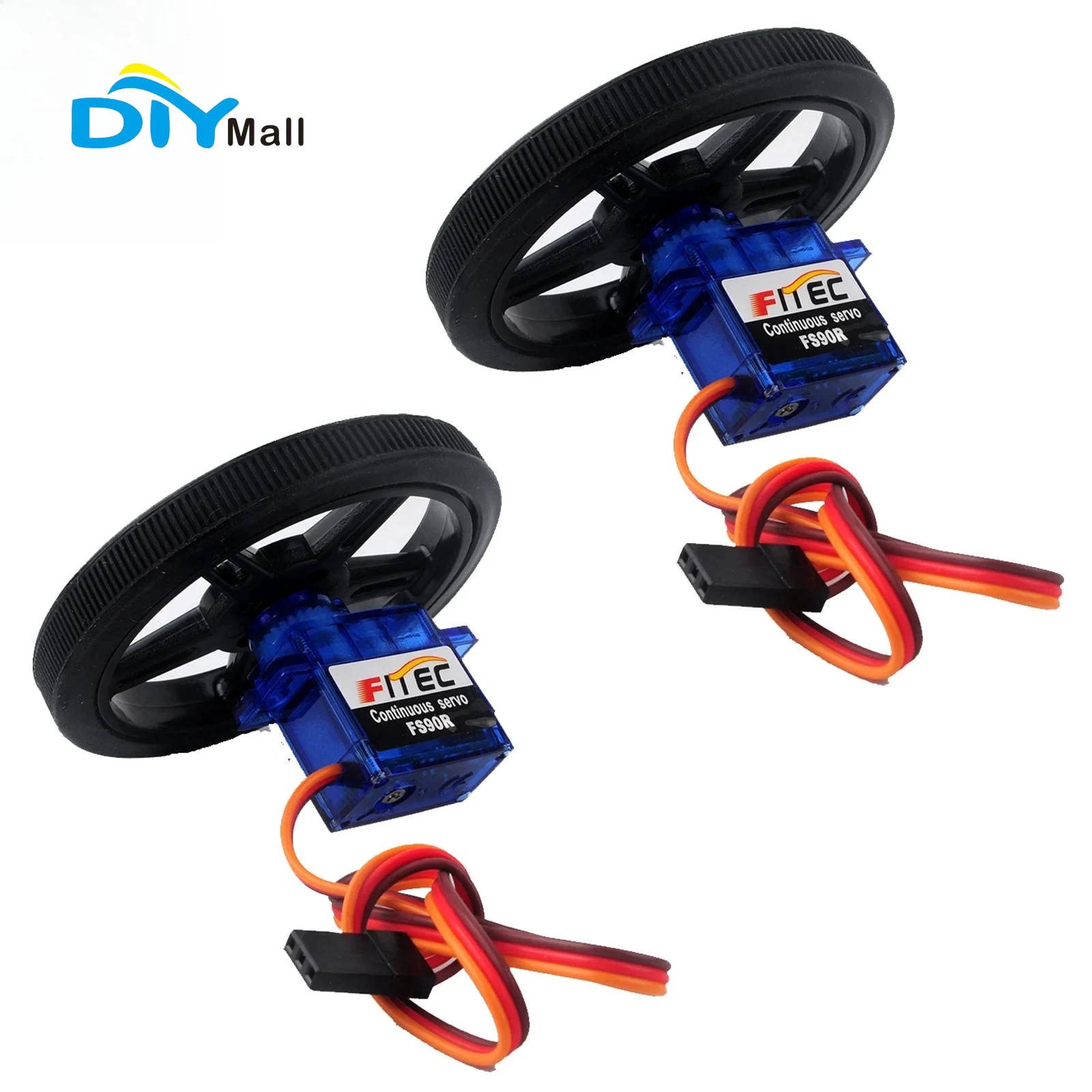 

Feetech FS90R 360° Continuous Rotation Analog Servo Motor for Arduino Robot RC Car Model (2-Pack)