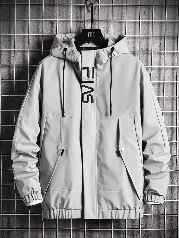 

TUCANO Men's Loose Fit Windproof Workwear Jaet Autumn Winter New Sle Versatile Casual Hooded Zipper Long Sve Coat