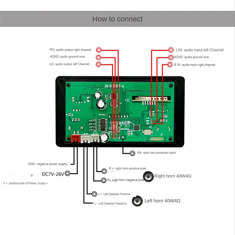 MP3 WMA Decoder Board Drahtlose Bluetooth 5,0 7V-25V Decoder Auto MP3 Player USB Rekord Modul FM AUX Radio für Lautsprecher