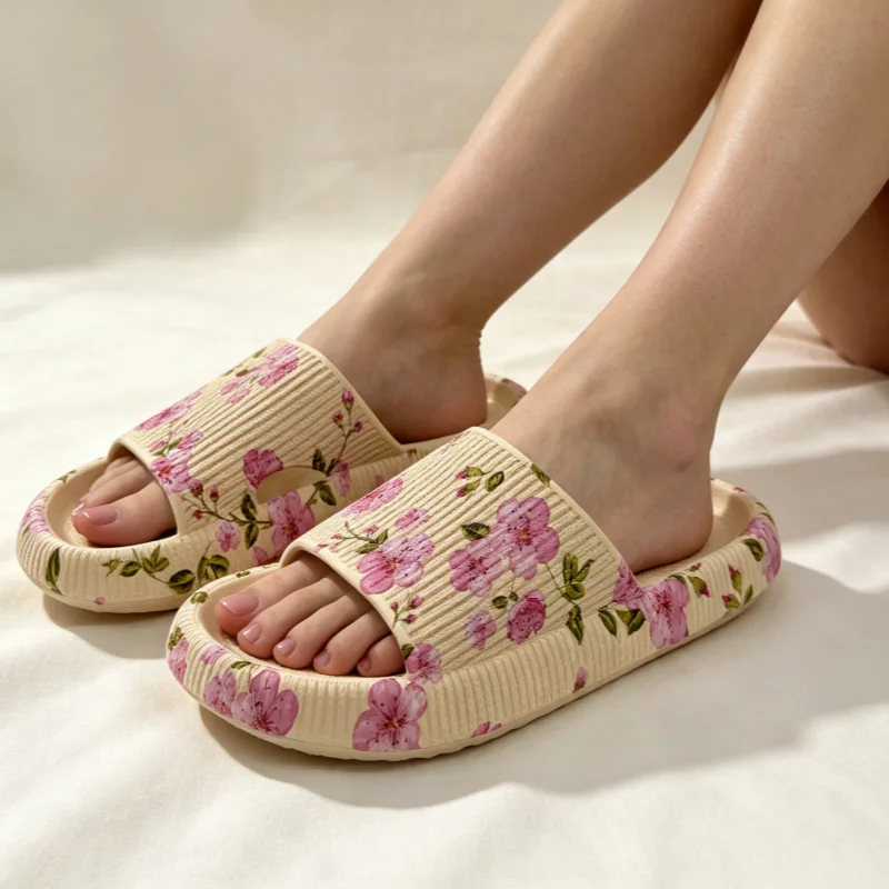 Damen Retro Leopardenmuster EVA-Sandalen - Slip-On Offene Zehenpartie Strandsandalen mit Weicher Gepolsterter Sohle, Schnelltrocknendes Leichtgewicht-Design F – Detail 7