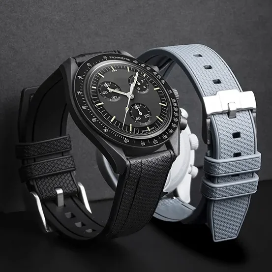 السائل حزام ساعة سيليكون 20 مللي متر 22 مللي متر ل أوميغا x سواتش MoonSwatch الإفراج السريع الرجال المنسوجة العالمي استبدال الفرقة سوار