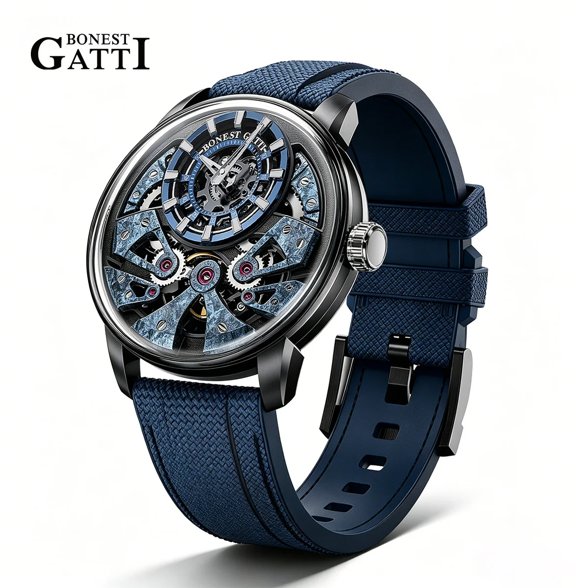 

BONEST GATTI Men's Watches Skeleton Watches Automatic Mechanical Sapphire Glass 316 Stainless Steel German Brand Wristwatch