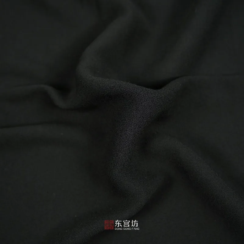 Premium Sandwashed Linen Satin Fabric Deep Blue Solid Drapey Soft for Shirt Suit Pants Dress Hanfu DIY Sewing Accessories - view 5