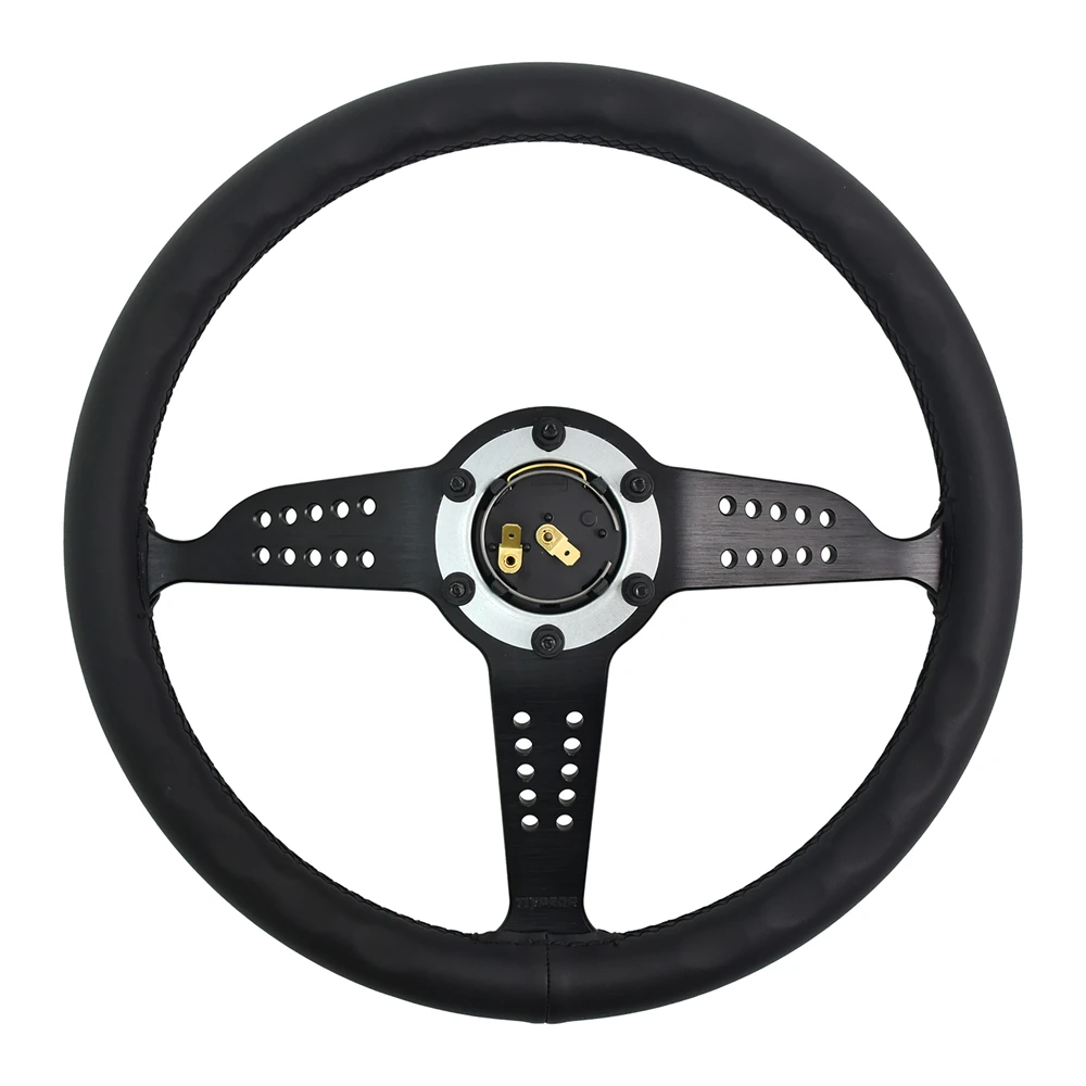14 Inch Mono2026 Black Edition Genuine Leather Steering Wheel view 3