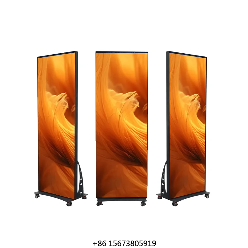 

P1.8 P2 P2.5 P3 Digital Signage Advertising Screen Floor Standing Indoor LED Advertising Panel Board LED Poster Display