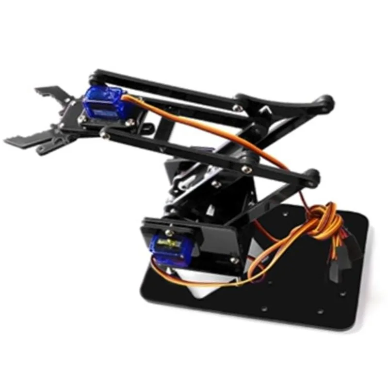 ABBP-Robotic Arm DIY Parts Learning Kit Acrylic Maker Kit Single Claw Mechanical Arm With Servo