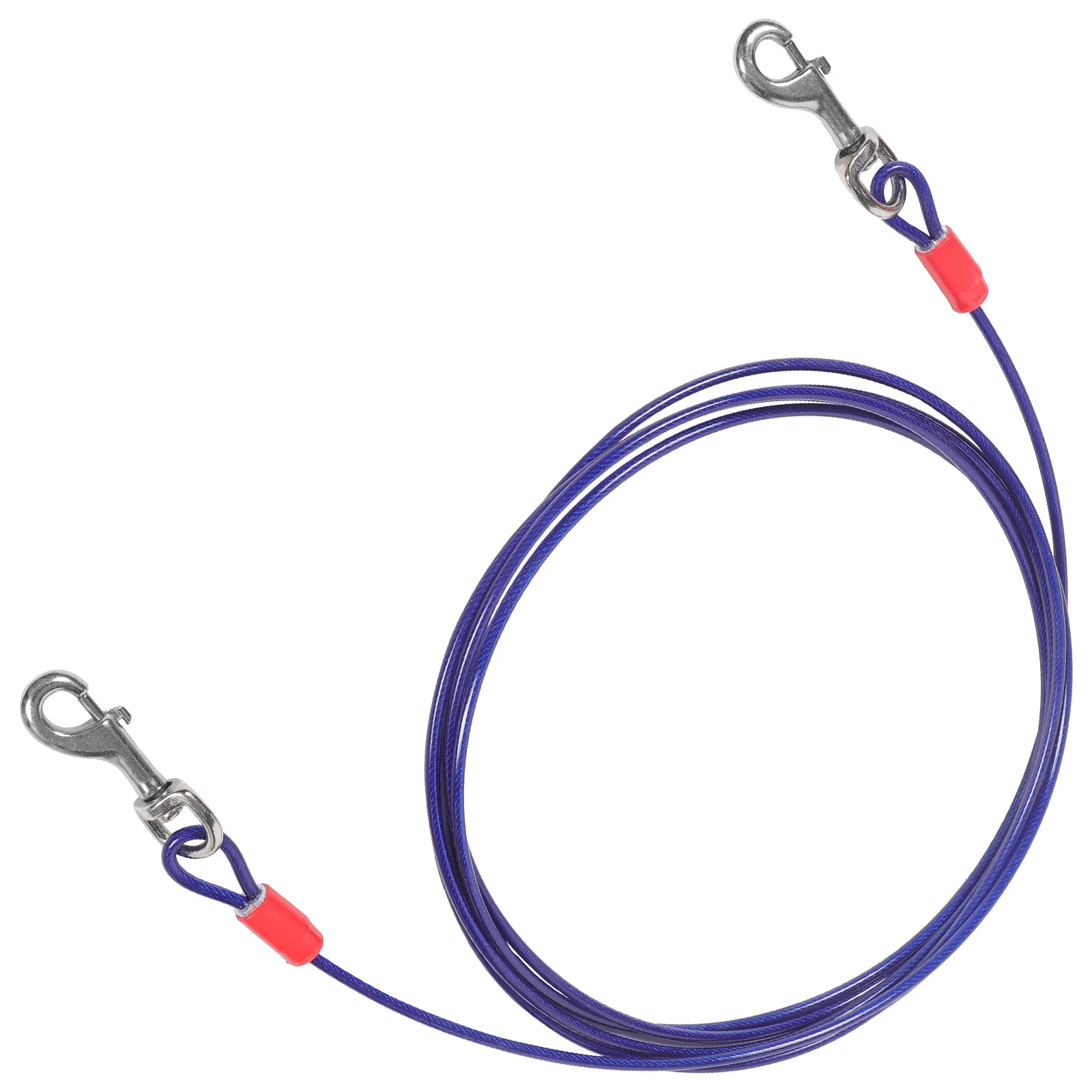 

Dog Tie Out Cable Wear-Resistant Steel Wire Rope Durable Dog Tether for Camping Training Travel Outdoor Use Camping Necessities