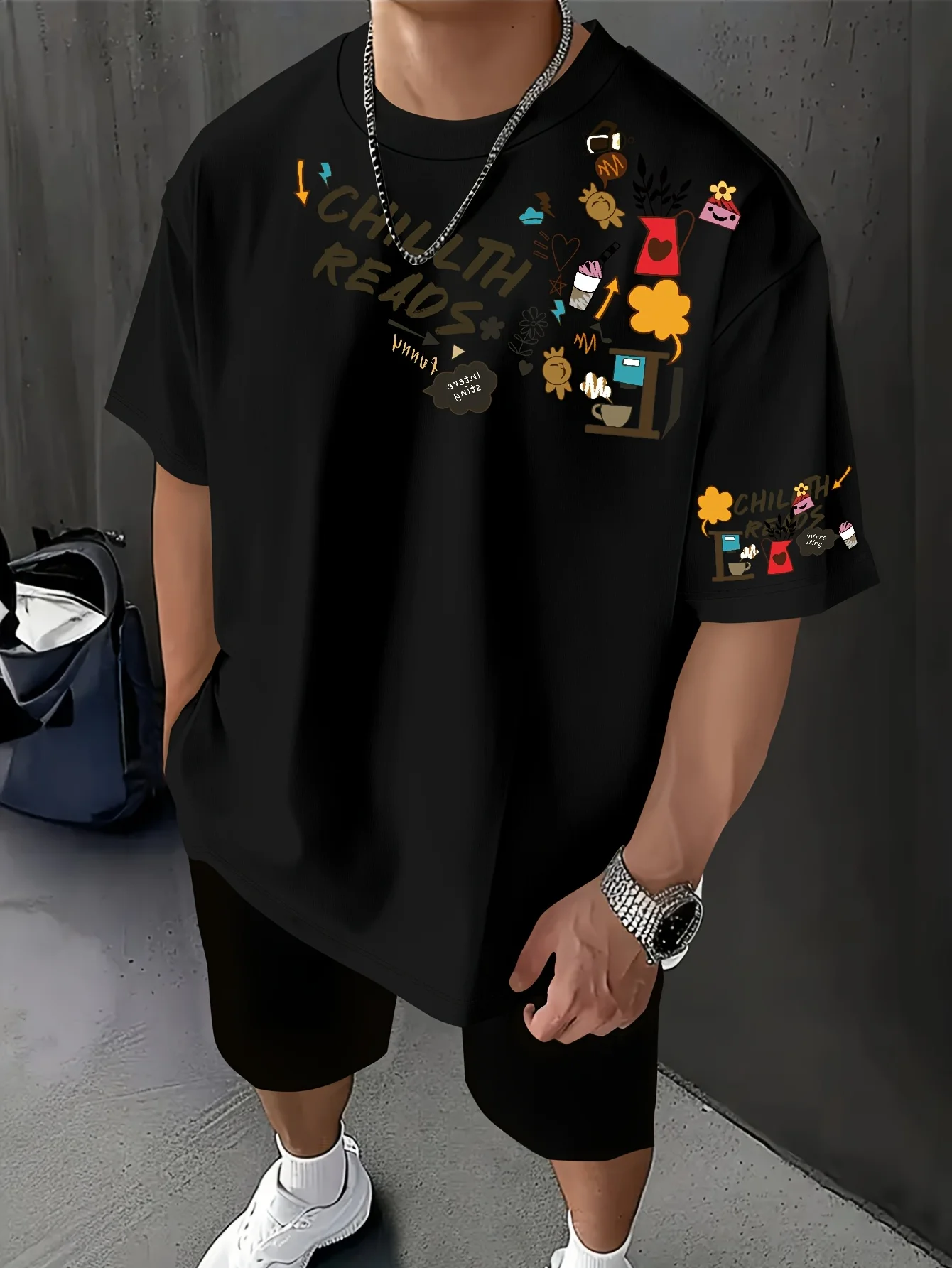 2026 Summer New Style Men's T-shirt - Street Casual Fashion Comfortable Soft Breathable Lightweight 3D Flower Pattern Print