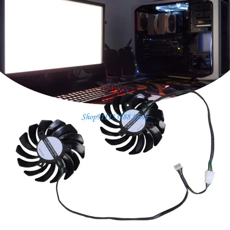 G88D 1PAIR 85 мм 4PIN PLD09210B12HH Охлаждающий вентилятор замена вентилятора GTX1660S Охлажда