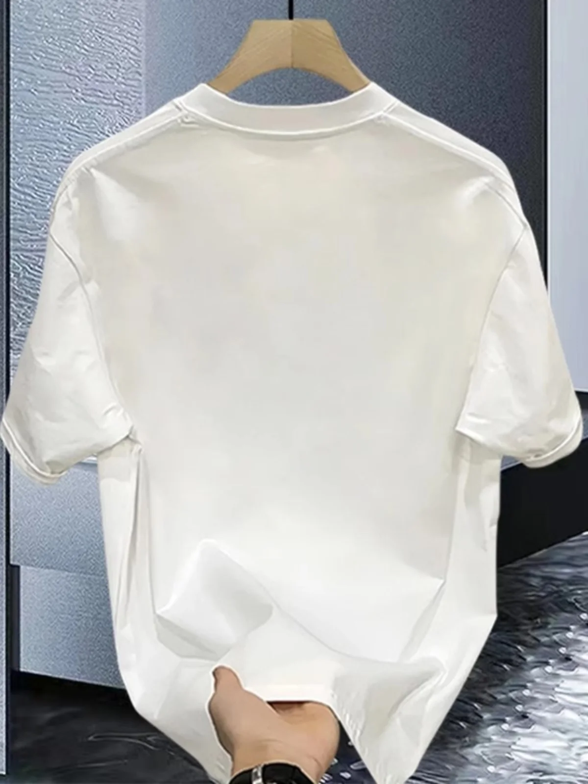 Trendy Brand Creative Printing Short-sleeved T-shirt Men's Summer New Trend Ins Casual Cotton Half-sleeved Top