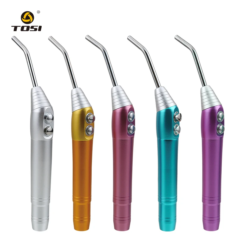 Stainless Steel Dental Air Water Spray Triple 3 Way Syringe Handpiece + 2 Nozzles Tips Tubes For Chair Instrument Clinical Tools