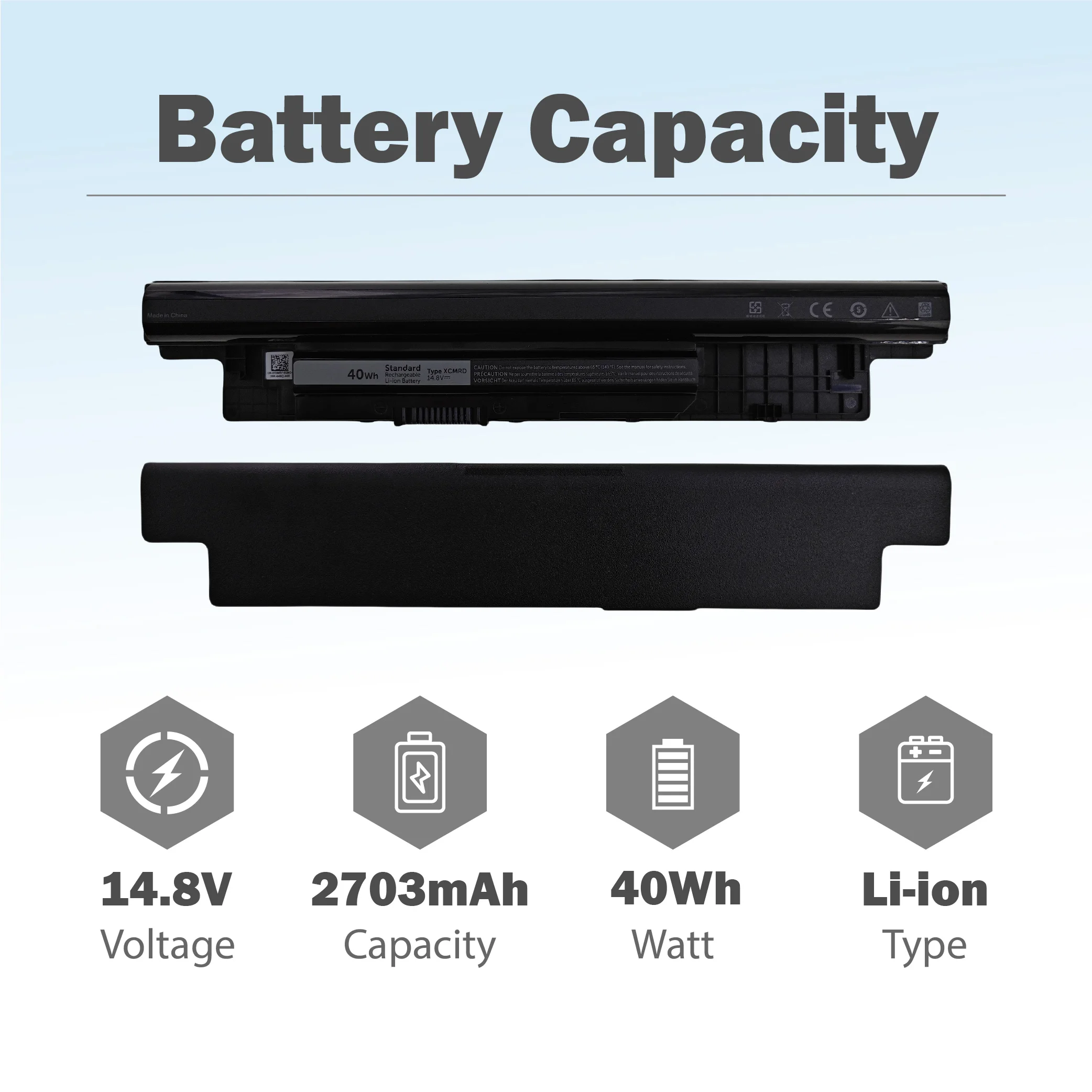 XCMRD 40WH Battery for Dell Inspiron 15 3000 Latitude 3540 3440 P28F P40F FW1MN 4WY7C