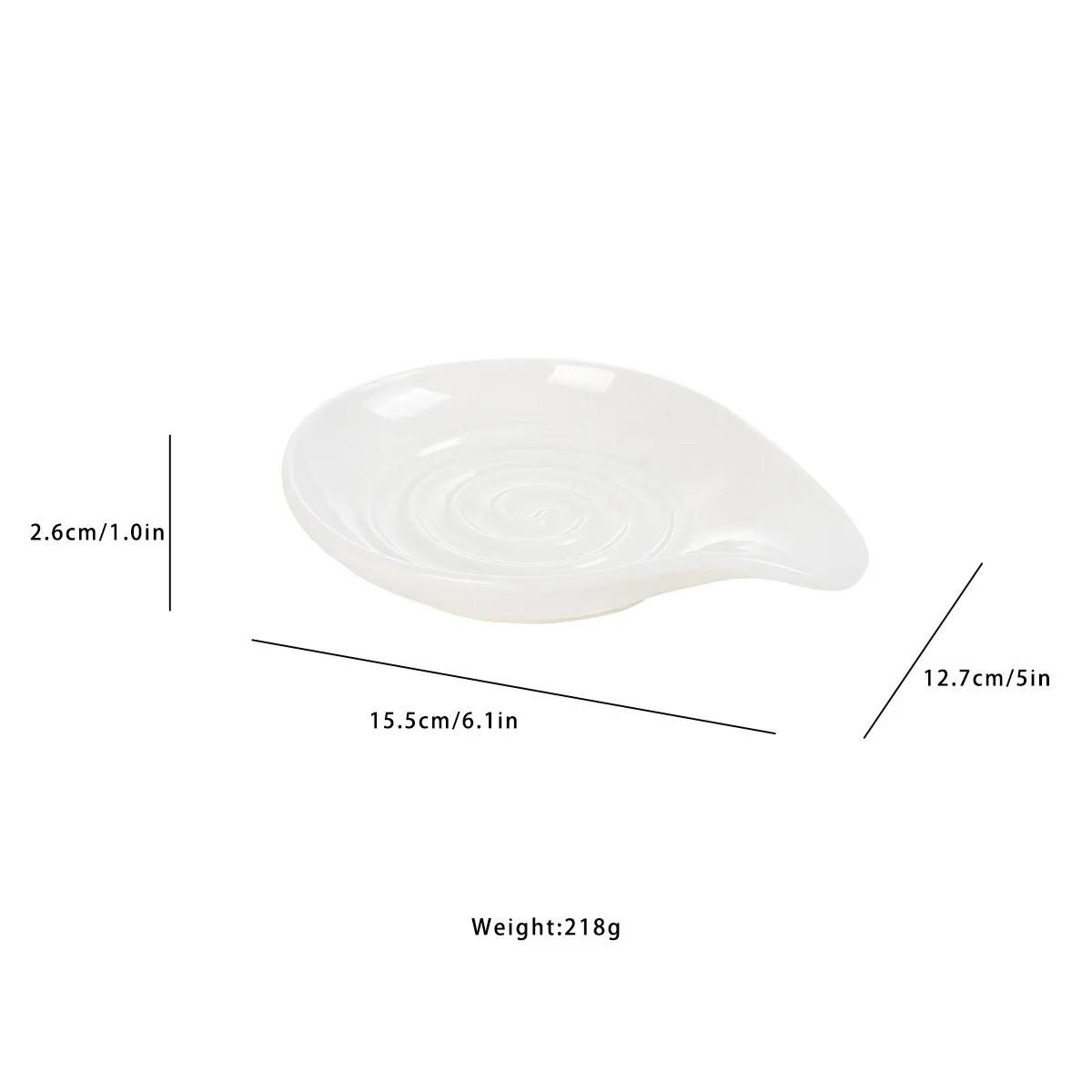 

Ceramic Spoon Rest Kitchen Counter Heat Resistant Holder Spatula Ladle Cooking Utensil Organizer Stable Design