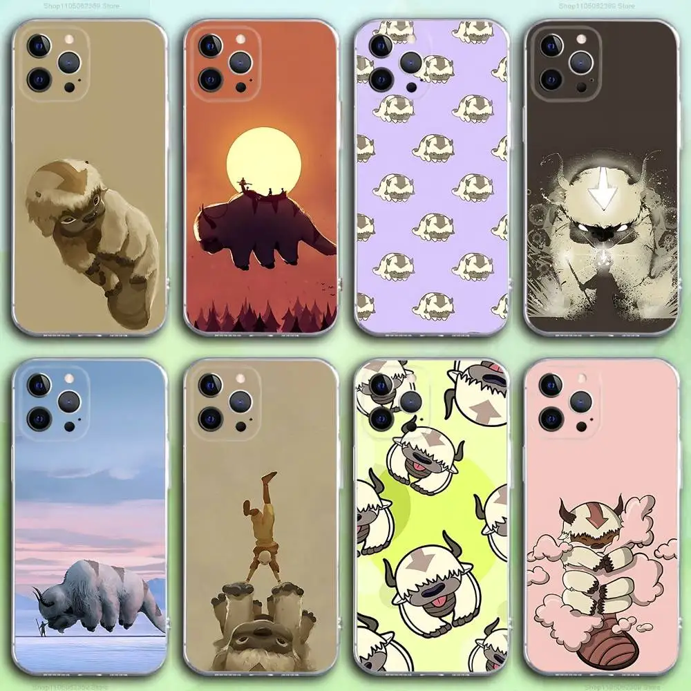 

A-Avatar Anime Appa Yip Phone Case For iPhone 17,16,15,14,13,12,11 Pro,Max,Plus,X,XS,XR,SE4,E Mini Transparent Soft Cover
