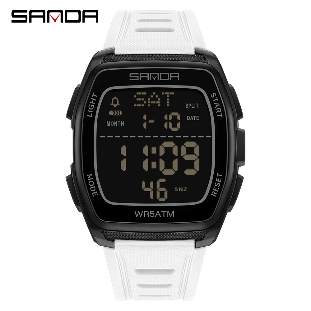 

Мужские электронные часы SANDA SD9080: модные, многофункциональные, с будильником, светящиеся, водонепроницаемые, спортивные, повседневные