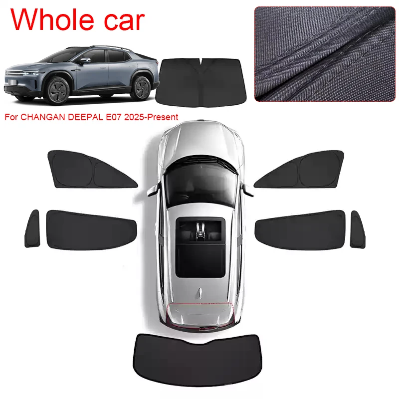 

Car Black Windows Privacy Sunshade For CHANGAN DEEPAL E07 2025-2026 Anti-UV Heat Insulation Protect Cover Interior Accessories
