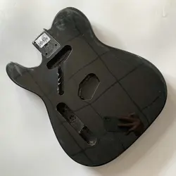 DB574/HB095 Left Hand TL Guitar Body Black Color in Solid Wood Unfinished Tele DIY Guitar Parts for Replace with Damages