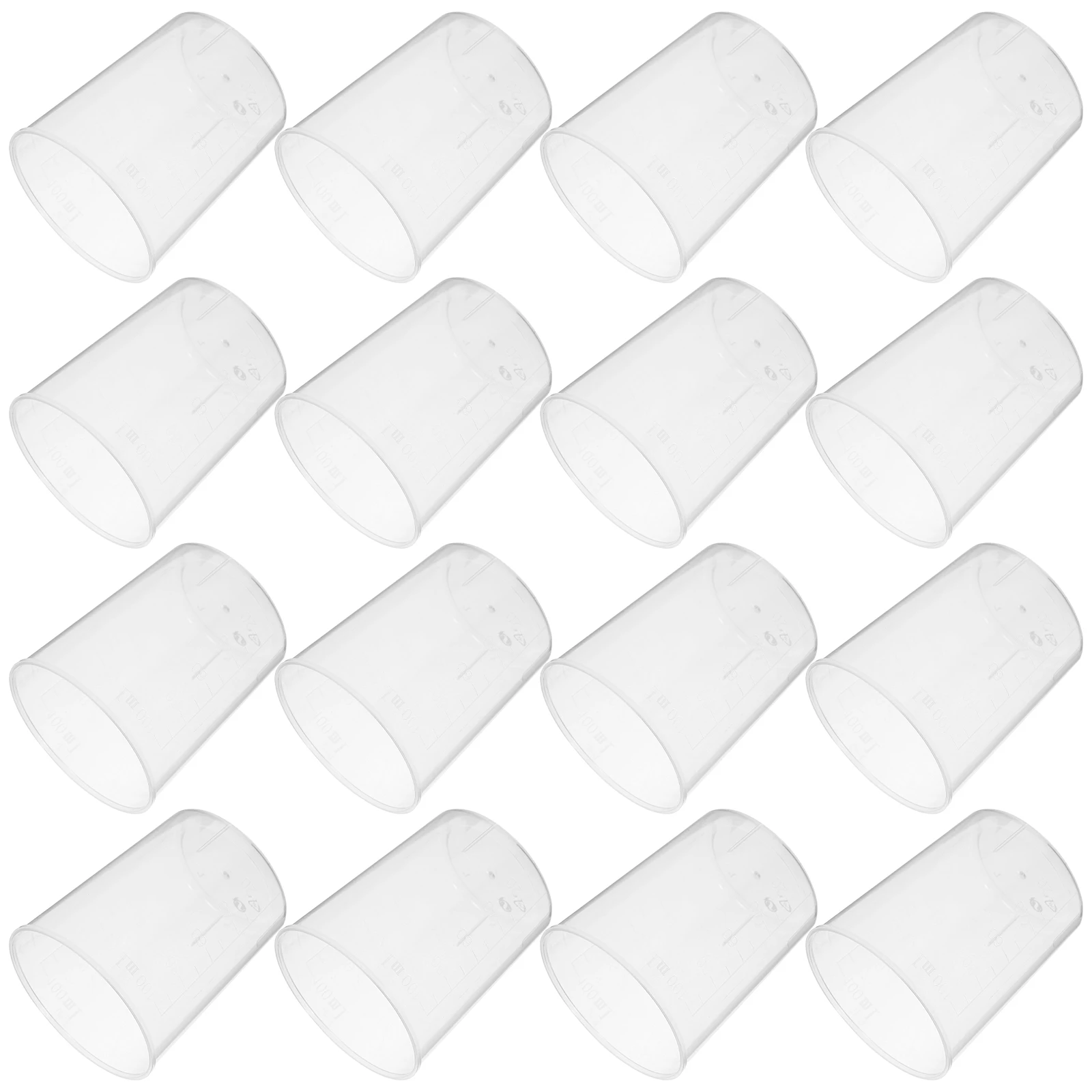 

50Pcs Plastic Measuring Cups 100Ml Graduated Marking Scales for Accurate Solution Milk Water Measurement in Kitchen Baking Use