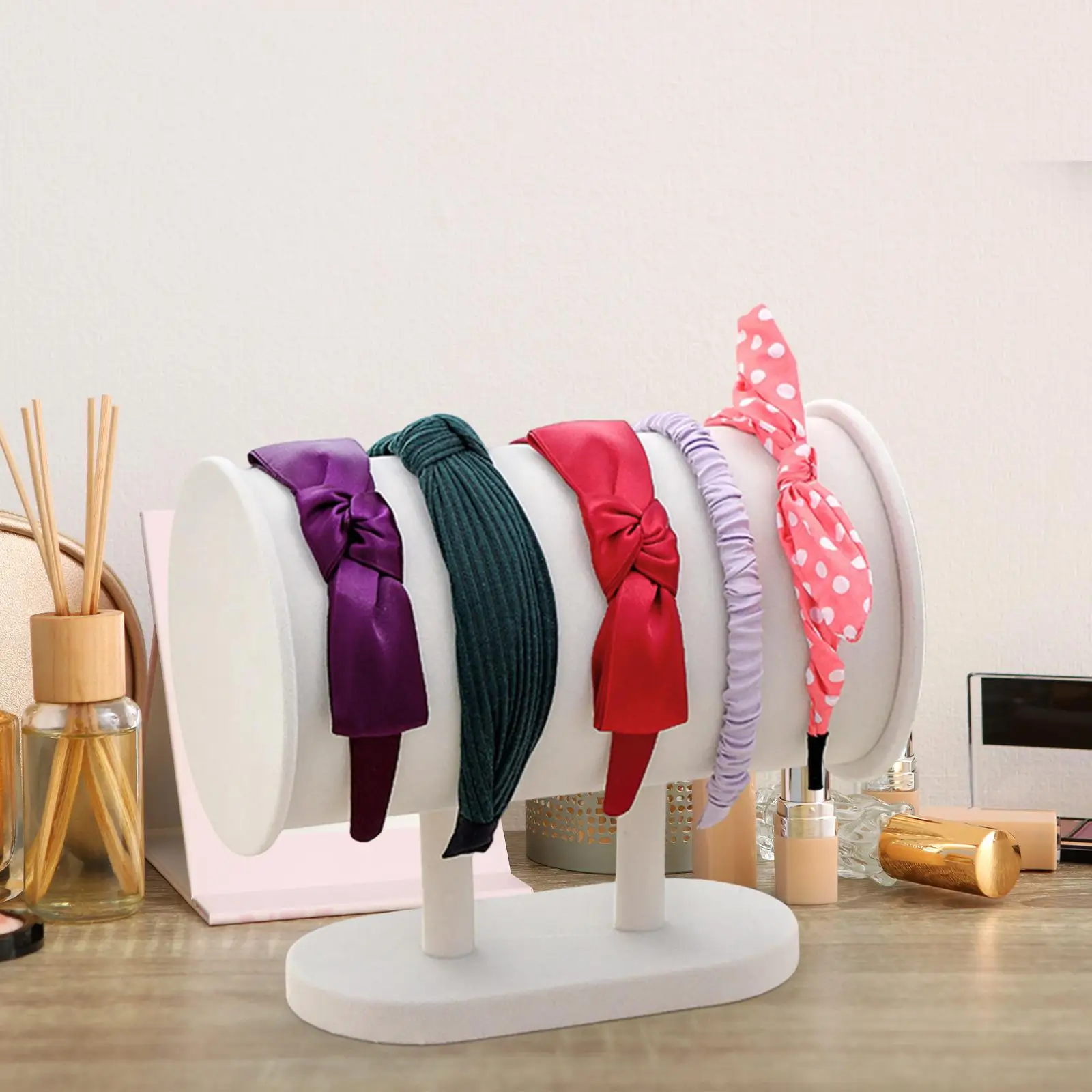 Hairband Display Stand Necklace Watch Storage Rack Velvet Headband Holder Bangles Hair Clasp Display Bracelet Headband Holder