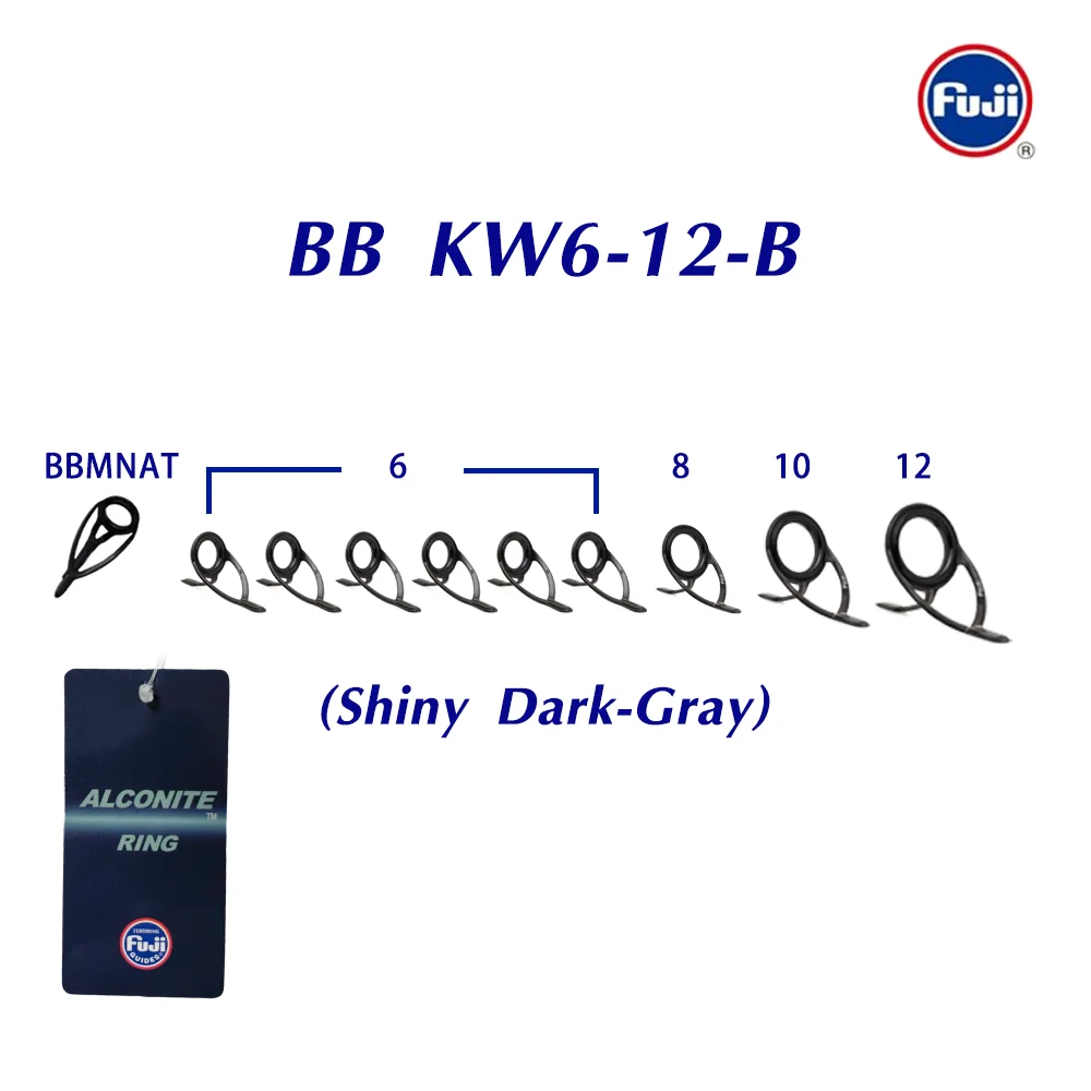 Original Fuji Guide Set KW6-12 A Ring Edelstahlrahmen für Spinn- und Wurfangelruten-Bauer Sportzubehör – Detail 5