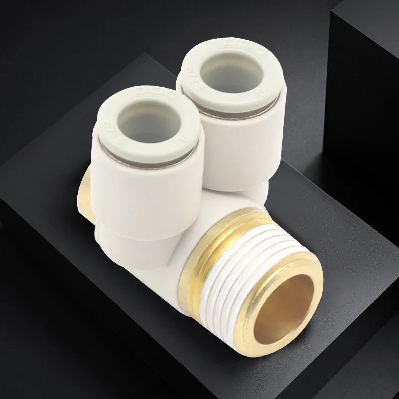 KQ2ZS6-02 with hexagonal universal connector KQ2ZS8-01 double elbow thread 10-03 12-04 pneumatic