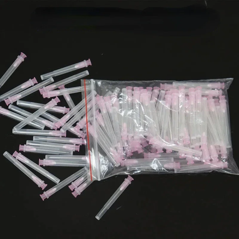 100pcs Disposable Veterinary Injection Syringe Needle with Shell Farm Supplies Dispensing Tools For Pig Cattle Sheep Dog Chicken