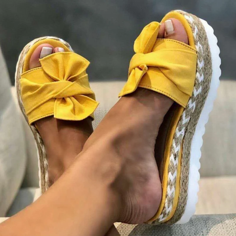 Platform Roman Slides Women Summer Fashion Comfy Slippers Large Size Outside Leisure Elegant Flat Shoes Chaussures Plates