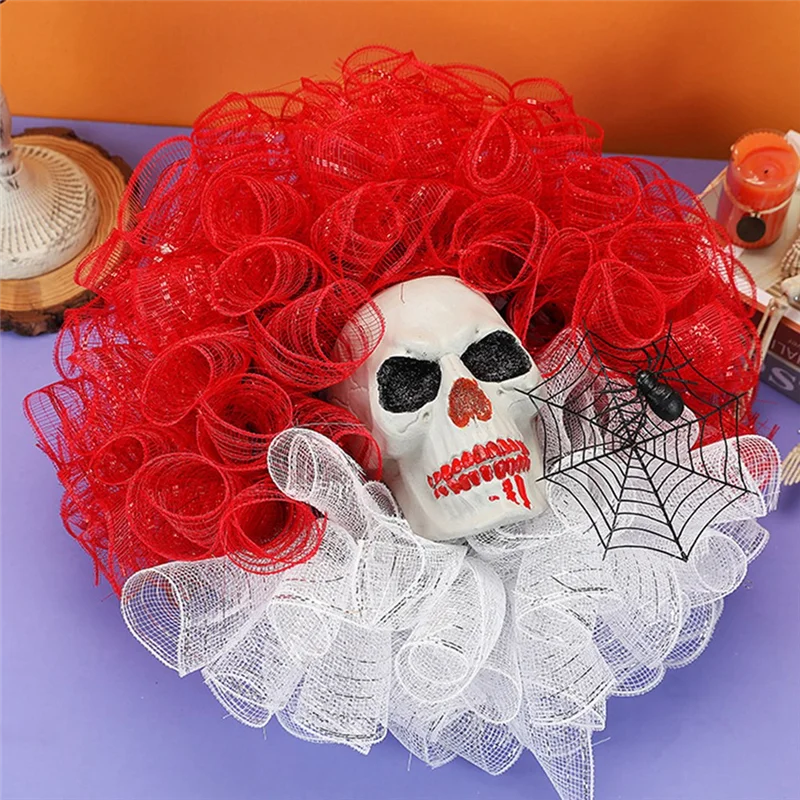 

-AT37 Хэллоуин Венки Маски Клоуна Декоративная Дверь Хэллоуин Венок Висячие Паде Вечерние Украшения Реквизит