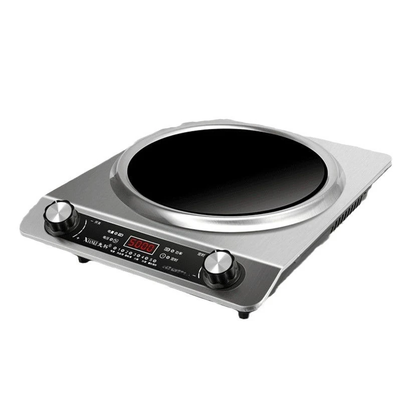 موقد حثي مقعر عالي الطاقة مع تحكم في طاقة بخمس مراحل لطهي ووك 220 فولت 3500 وات/5000 وات