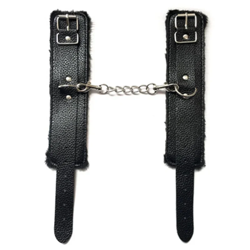قابل للتعديل المثيرة بولي Leather أصفاد جلدية المعصم الكاحل الأصفاد عبودية القيود ألعاب الكبار BDSM الجنس لعب الملحقات الغريبة #6