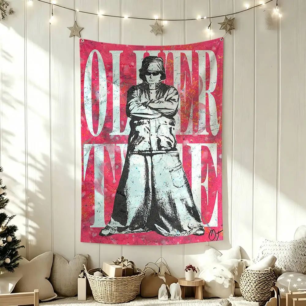 Indie Pop Rap Singer O-Oliver Tree Flags Wall Hanging Tapestry Outdoor Garage Room Decorative flag Background Blanket