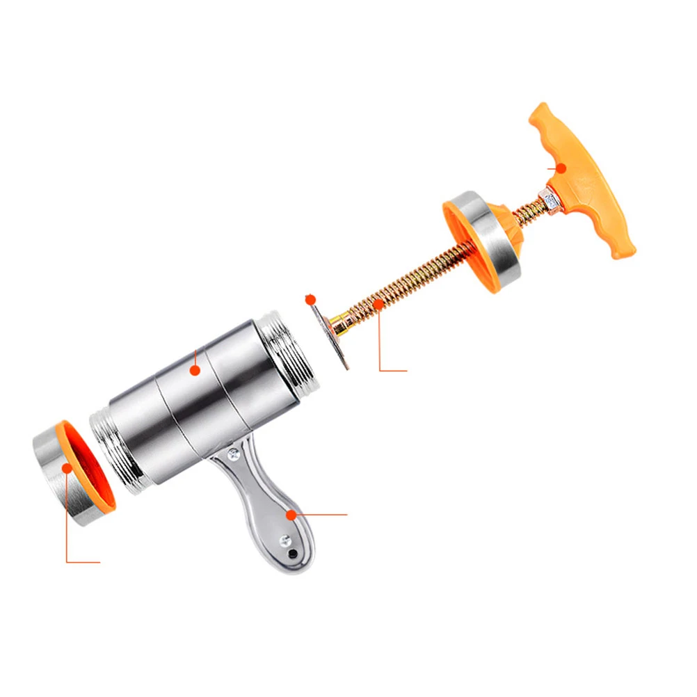 

Manual Noodle Maker Stainless Steel Healthy Design Easy to Clean Kitchen Tool Press Machine Silver Color Household Use