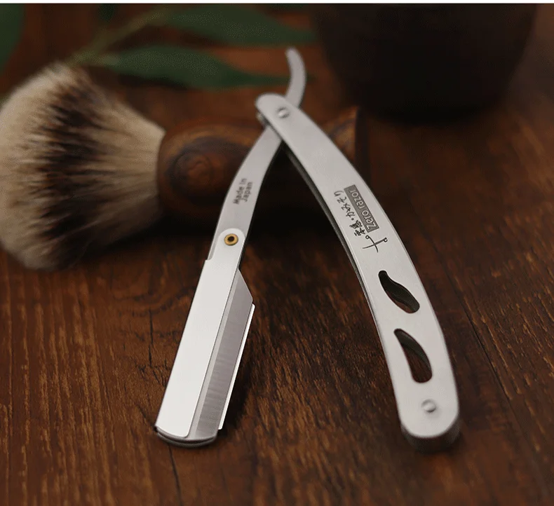 Barbershop Shaving Beard Razor Straight Edge Barber Razor Knife Manual Beard Hair Shaving Replaceable Blades For Men