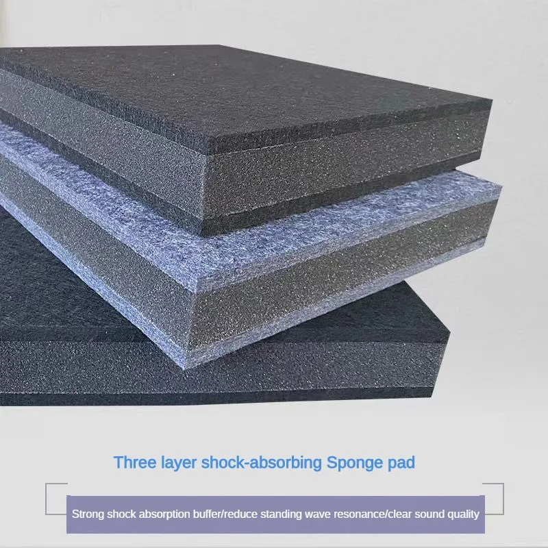 Three Layer Shock-Absorbing Sponge Pad Floor Sound Insulation Indoor Audio Anti-Vibration Pad Interlayer Noise Reduction Cushion