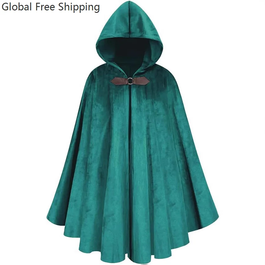 القرون الوسطى الغزلان المخملية فارس عباءة جديدة هالوين أنيمي خمر المحارب الرجال تأثيري حلي كيب كرنفال ملابس خارجية للحفلات 2026 #2