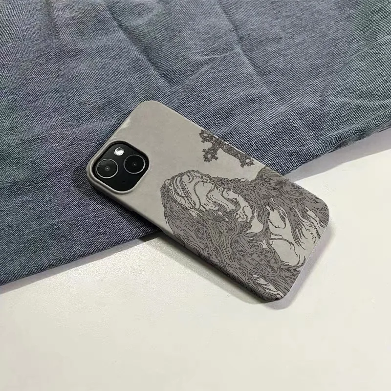 Vintage Illustration Cross Case for IPHONE 17 16ProMax 15 14 13 12 11 PRO Plus XR XS Acrylic TPU Two in One Magnetic Phone Cases