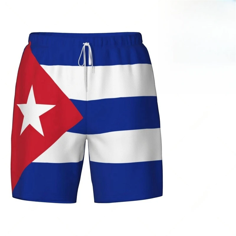 Fashion Cuba Flag Beach Shorts Summer Casual Men Women 3D National Emblem Printed Short Pants Loose Quick Dry Sports Swim Trunks